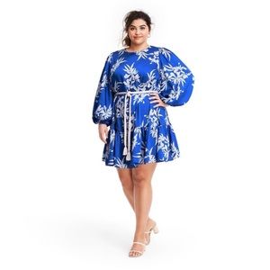 ALEXIS for Target floral long sleeve tiered dress